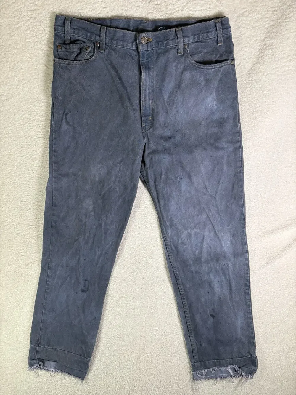 Vintage Levis 540 Jeans Mens 38x30 FITS 36x28 Blue Made USA Distressed THRASHED